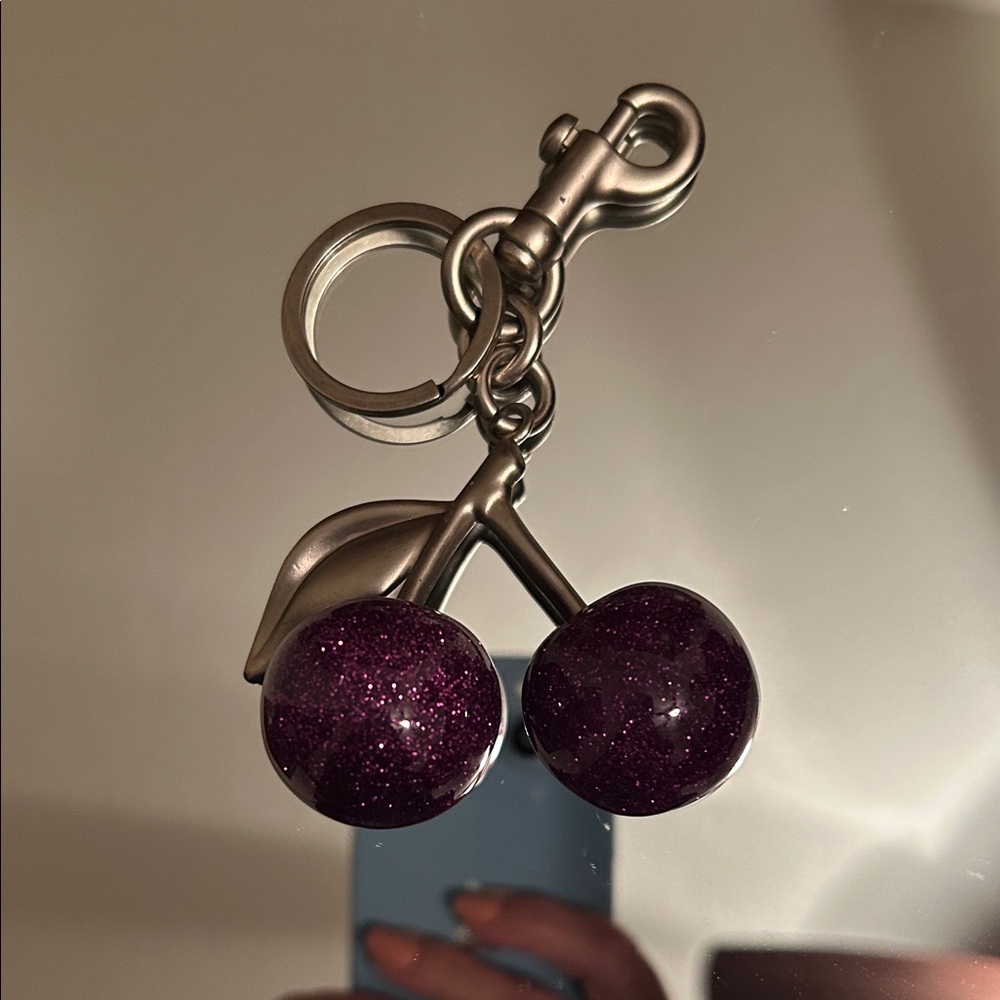 Purple Cherry Keychain View 2
